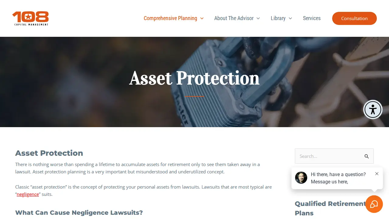 108 Capital Management page