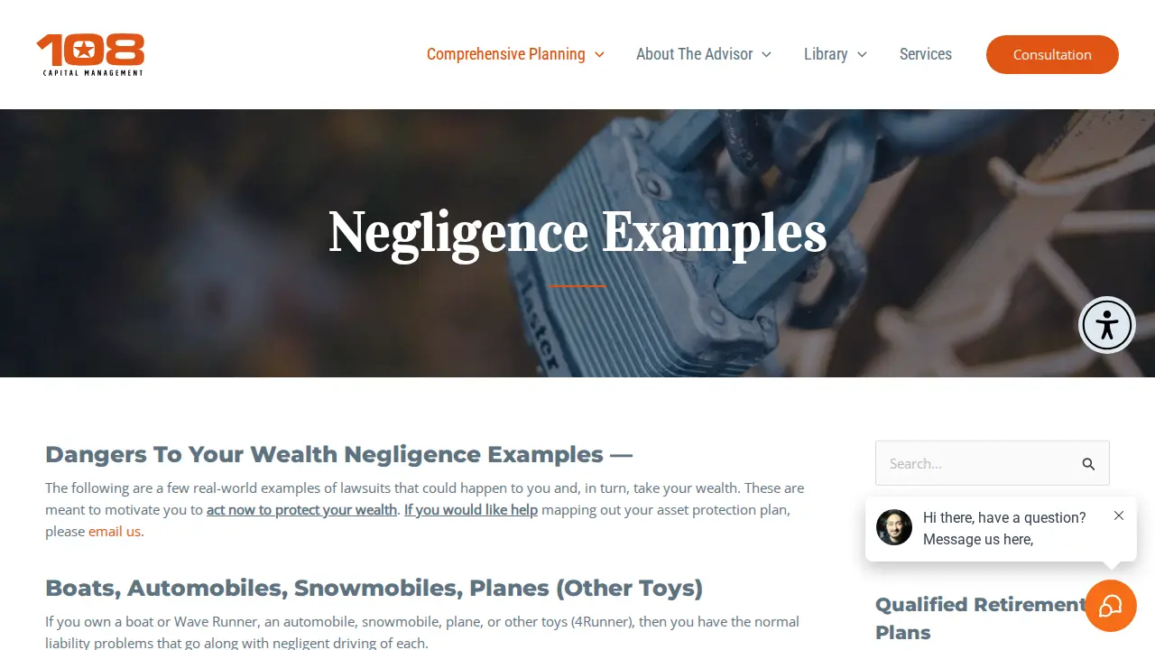 108 Capital Management page