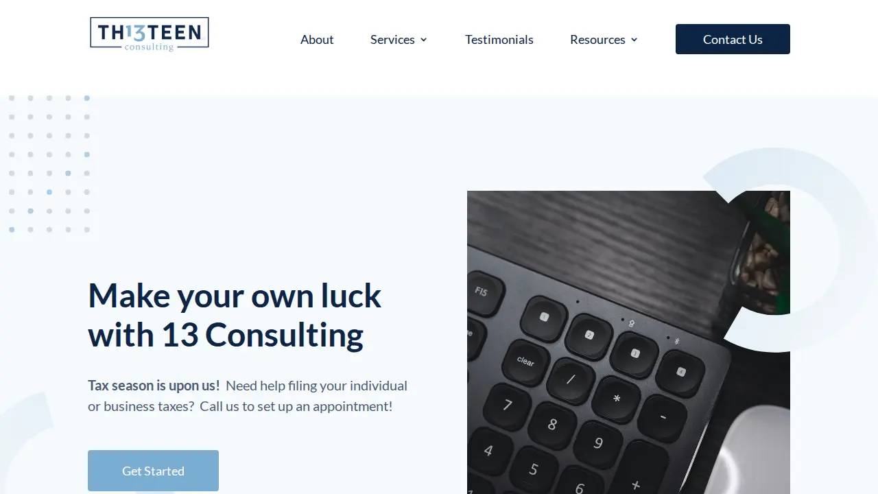 13 Consulting LLC website