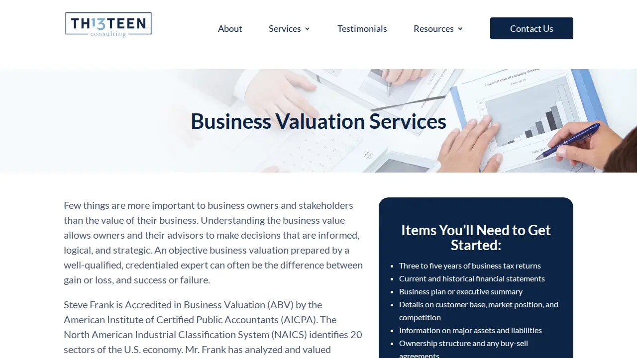 13 Consulting LLC page