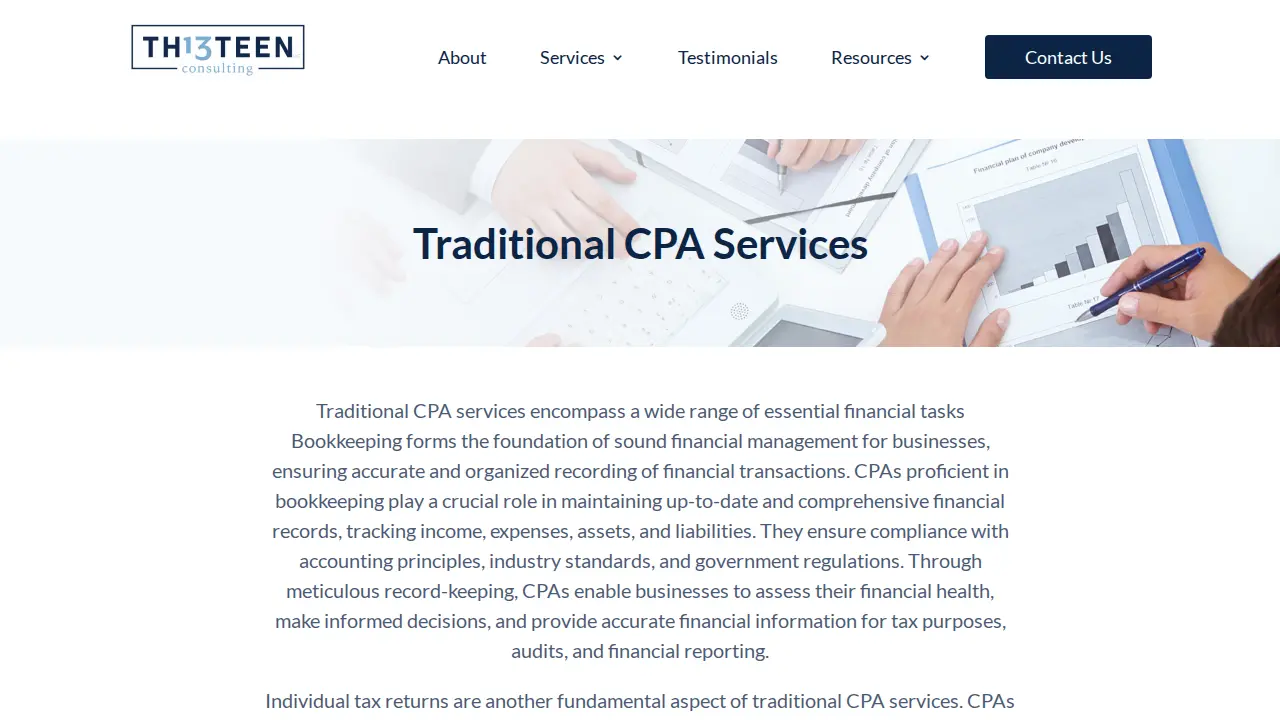 13 Consulting LLC page