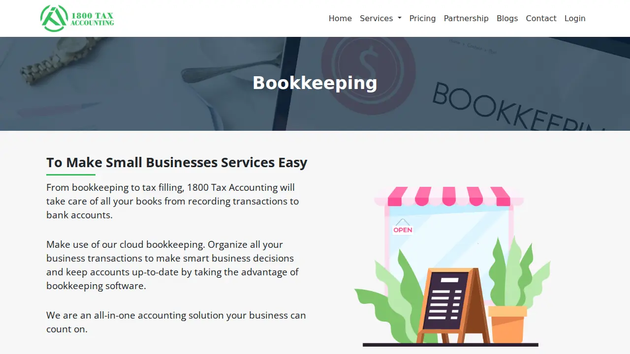 1 800 Tax Accounting page