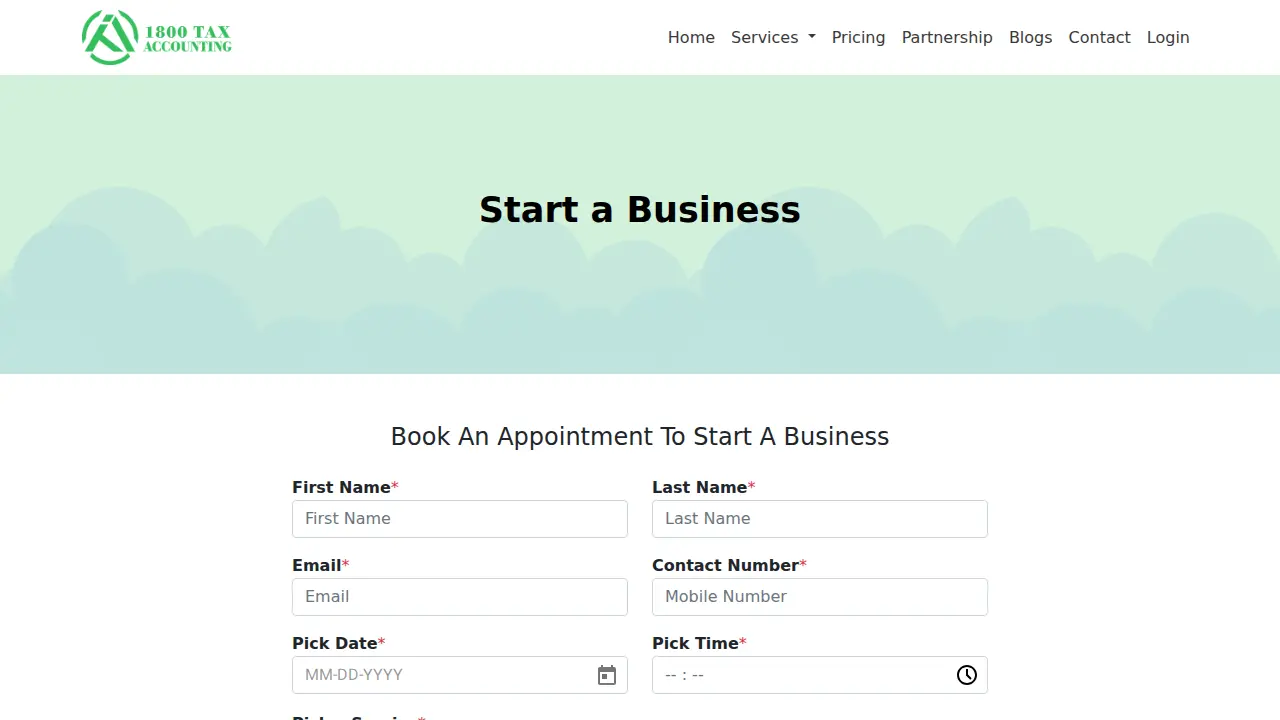 1 800 Tax Accounting page