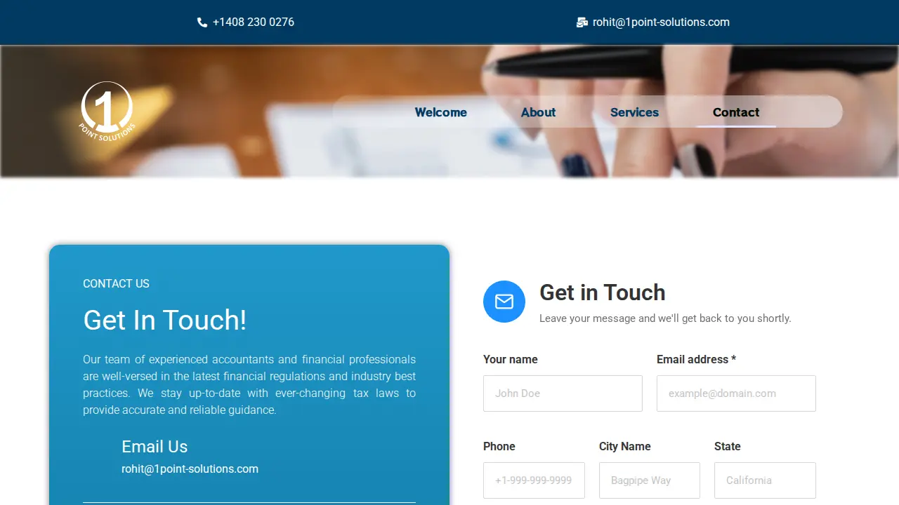 1point-solutions page