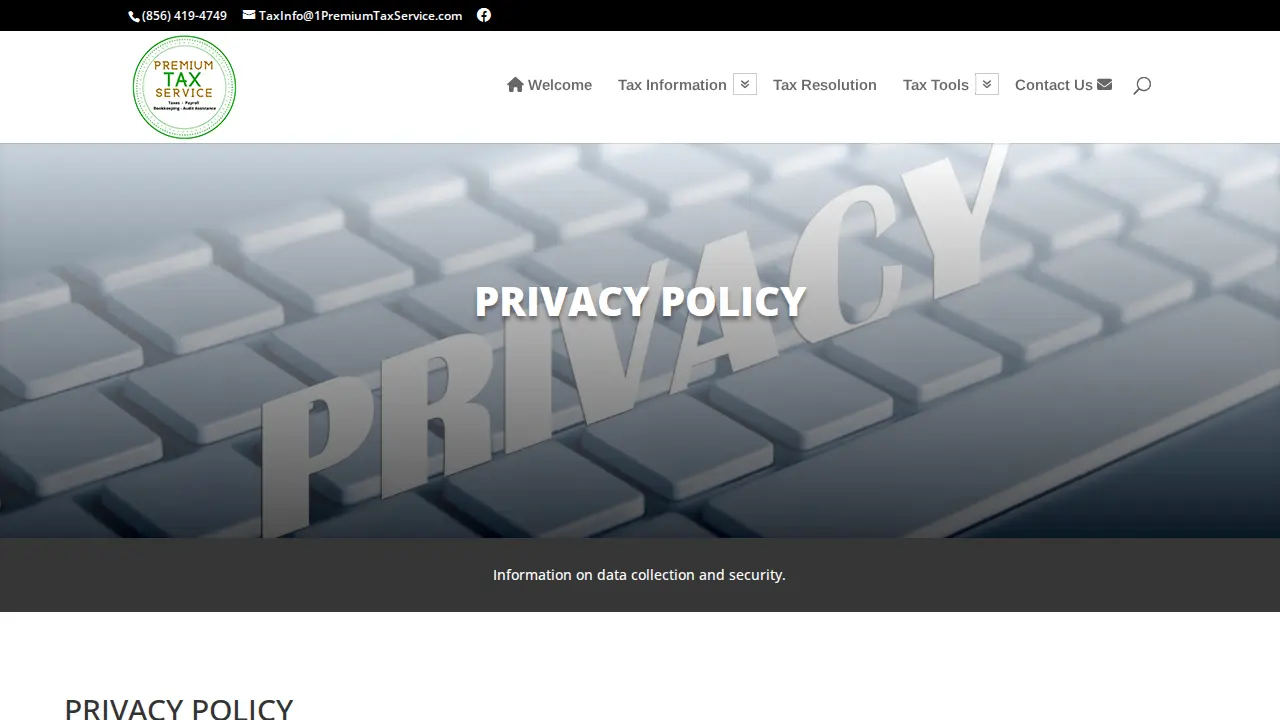 1 Premium Tax Services page