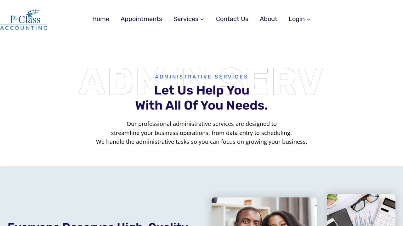 1st Class Accounting & Consulting Services LLC page