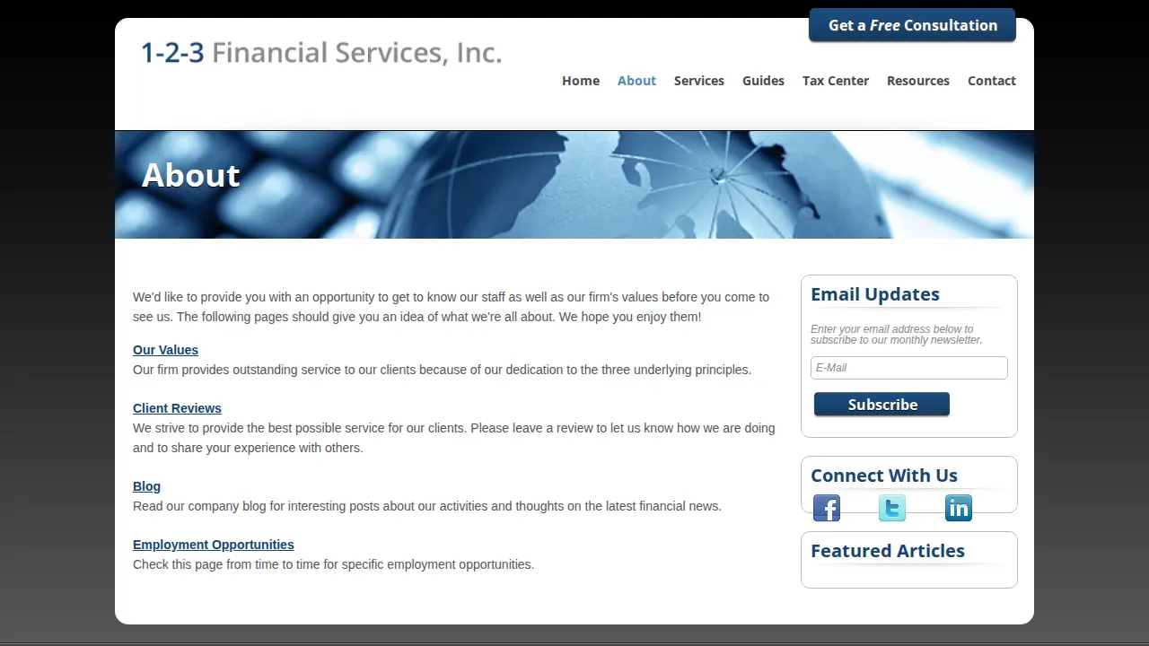 1-2-3 Financial Services, Inc. page
