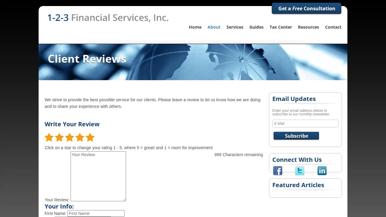 1-2-3 Financial Services, Inc. page