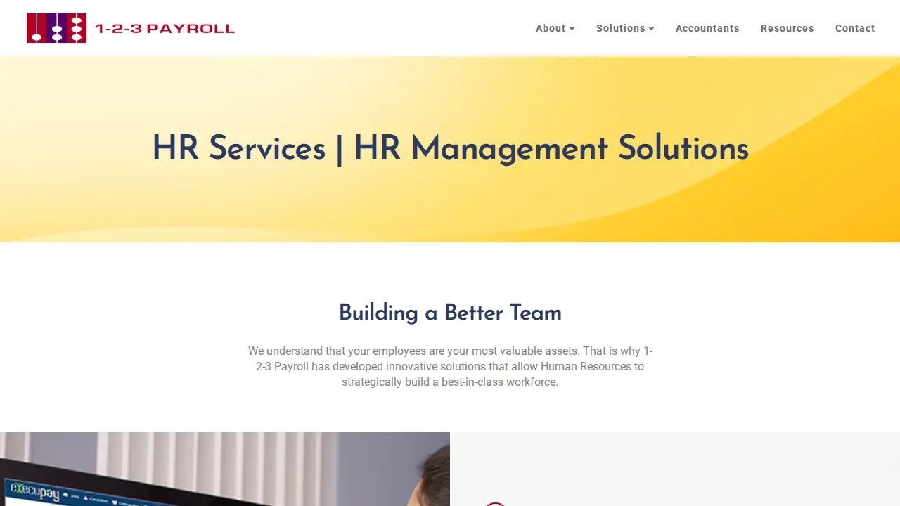 1-2-3 Payroll page