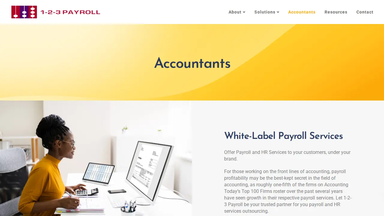 1-2-3 Payroll page