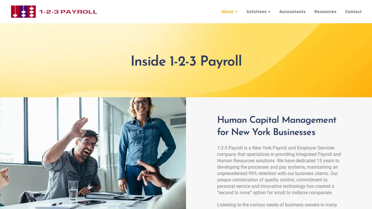1-2-3 Payroll page