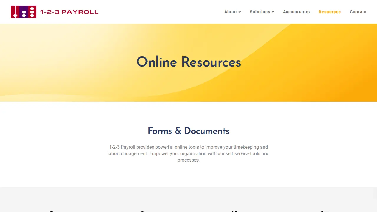 1-2-3 Payroll page
