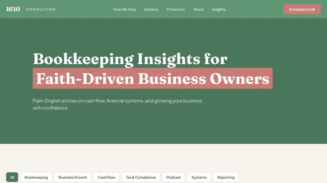 1610 Bookkeeping and Consulting, LLC page
