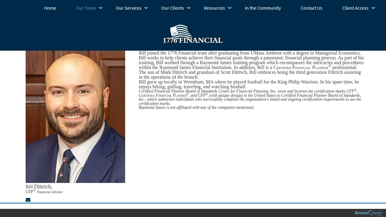 1776 Financial Services page