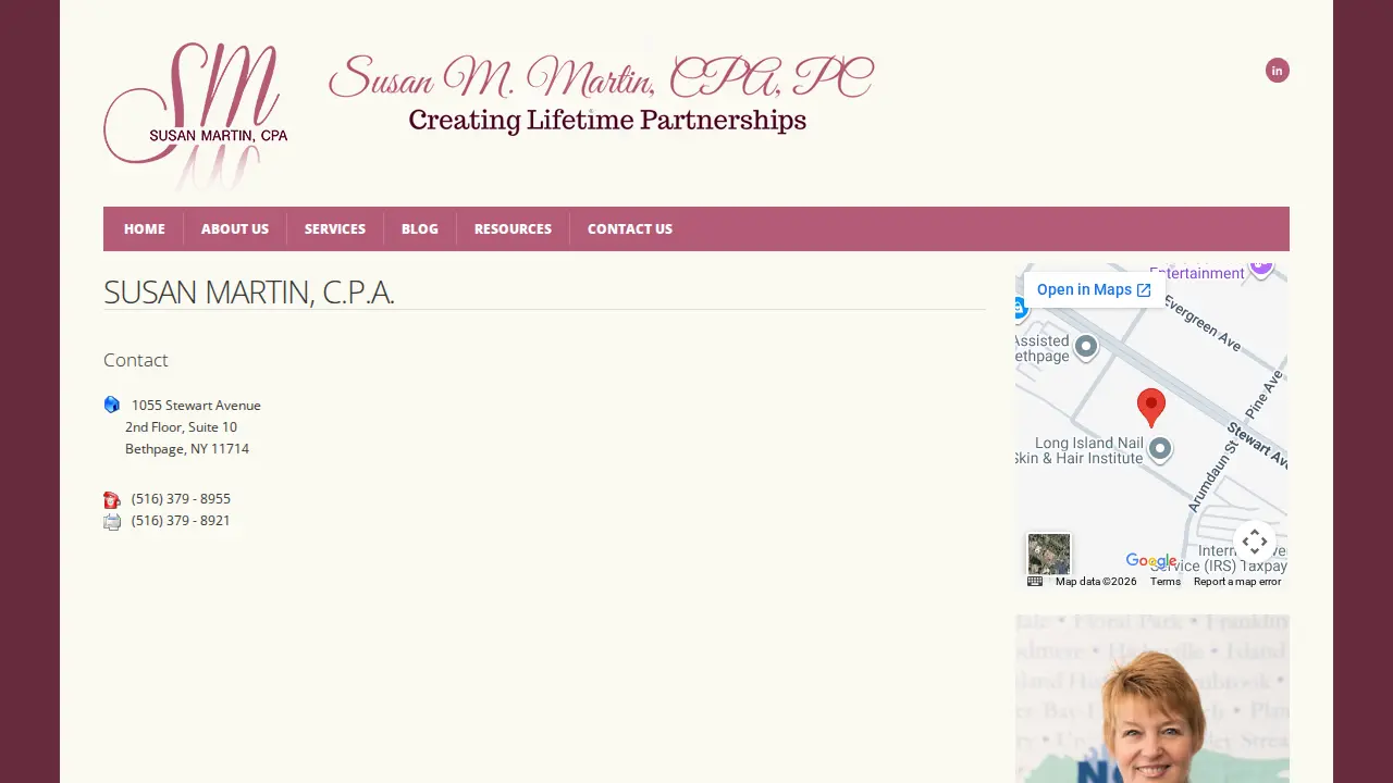 Susan M. Martin CPA, PC page
