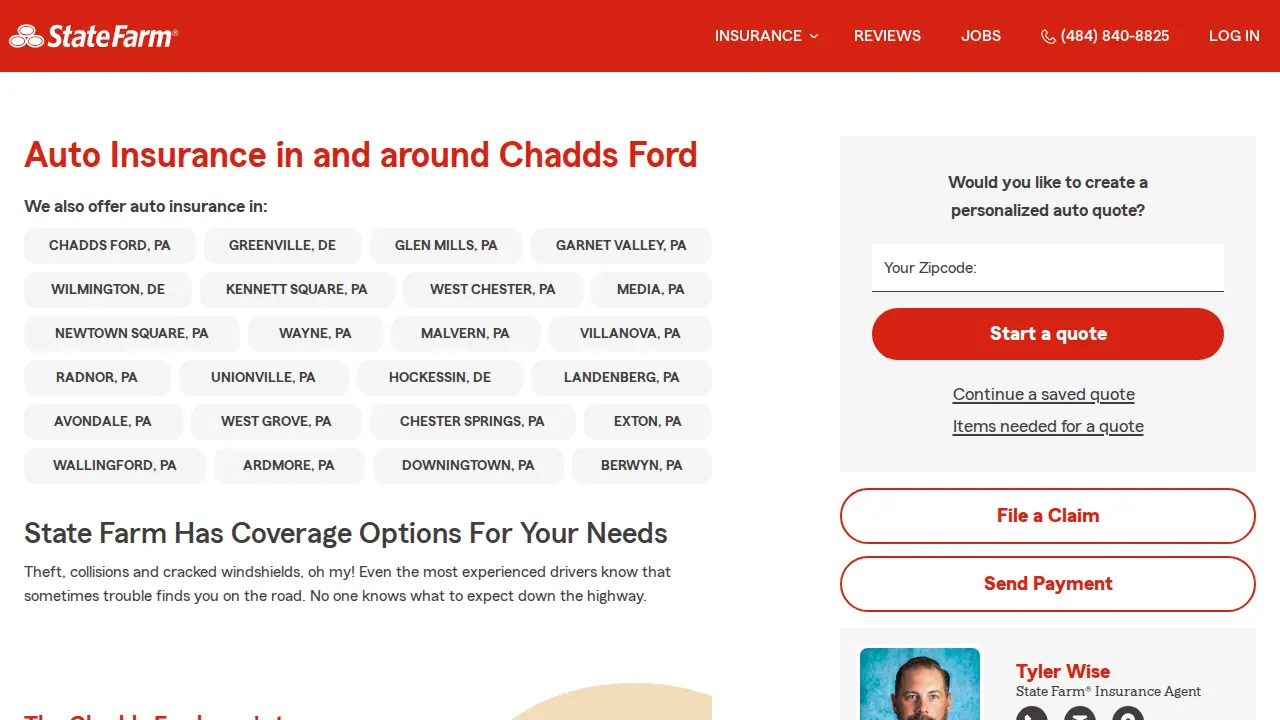 Tyler Wise - State Farm Insurance Agent page