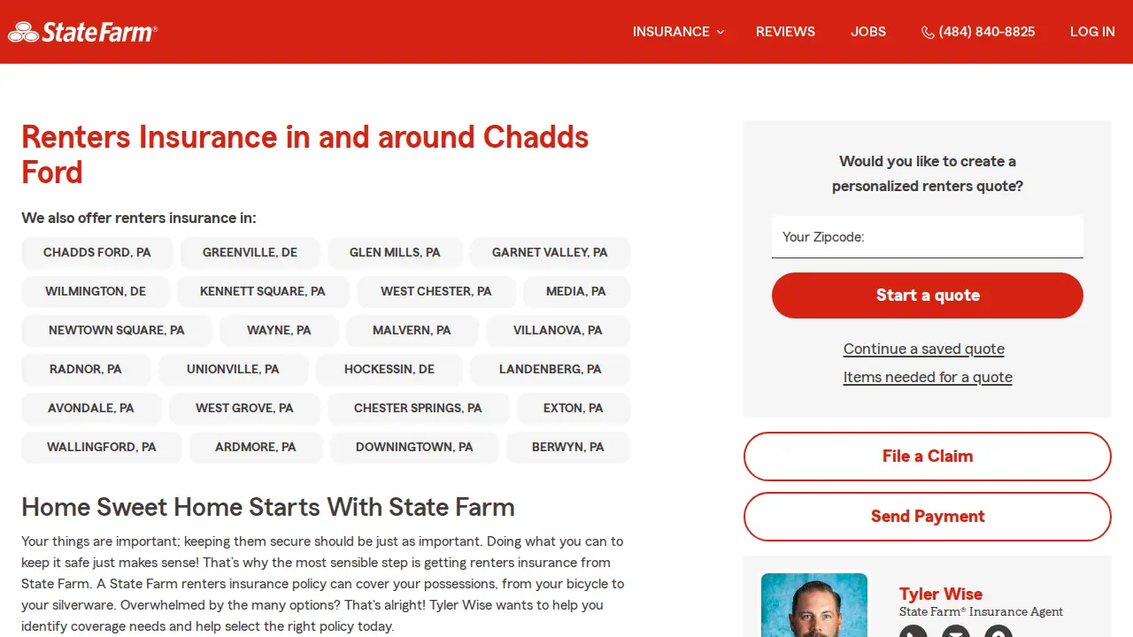 Tyler Wise - State Farm Insurance Agent page