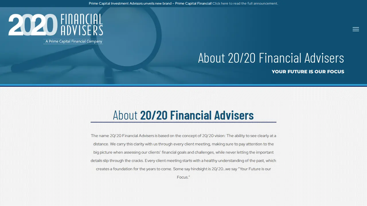20/20 Financial Advisers of Delaware page