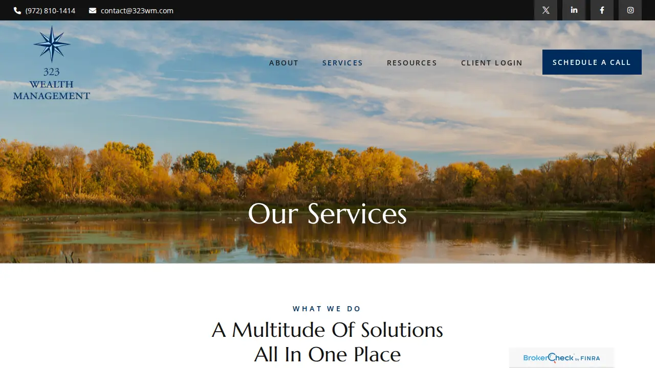 323 Wealth Management LLC, Financial Advisor page