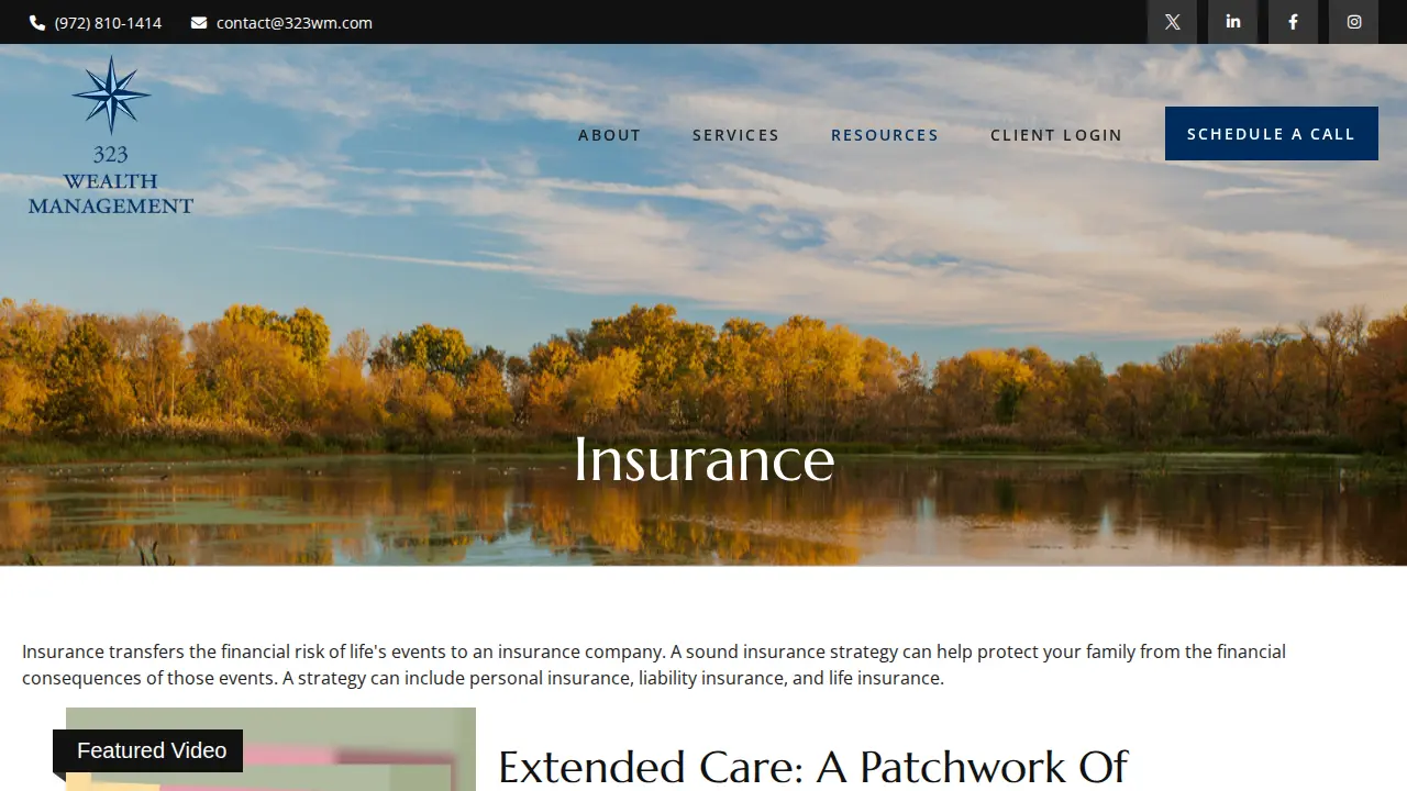323 Wealth Management LLC, Financial Advisor page