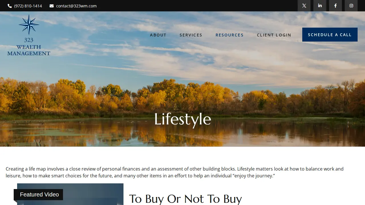 323 Wealth Management LLC, Financial Advisor page