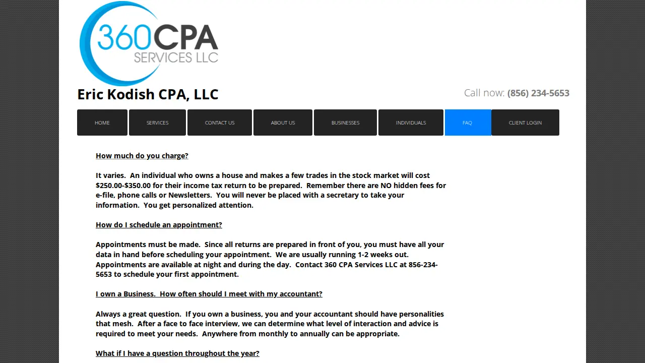 360 CPA Services LLC page
