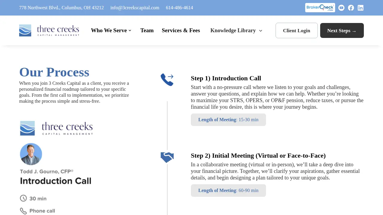 Three Creeks Capital Management page