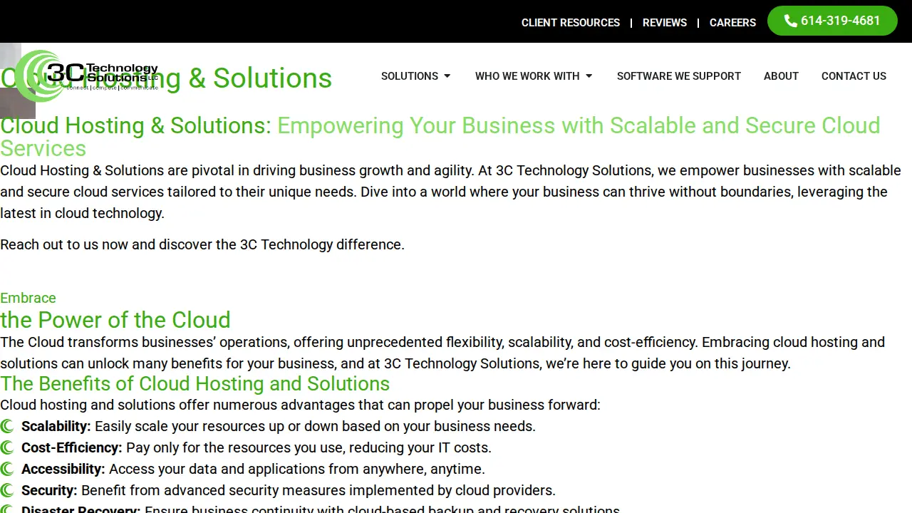 3C Technology Solutions page