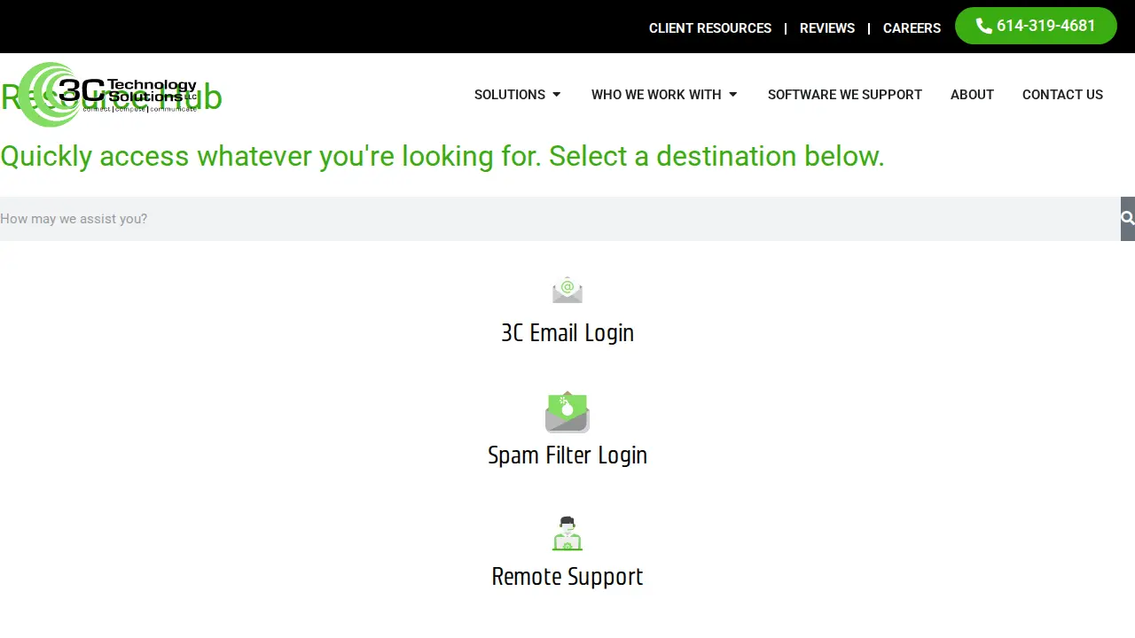 3C Technology Solutions page