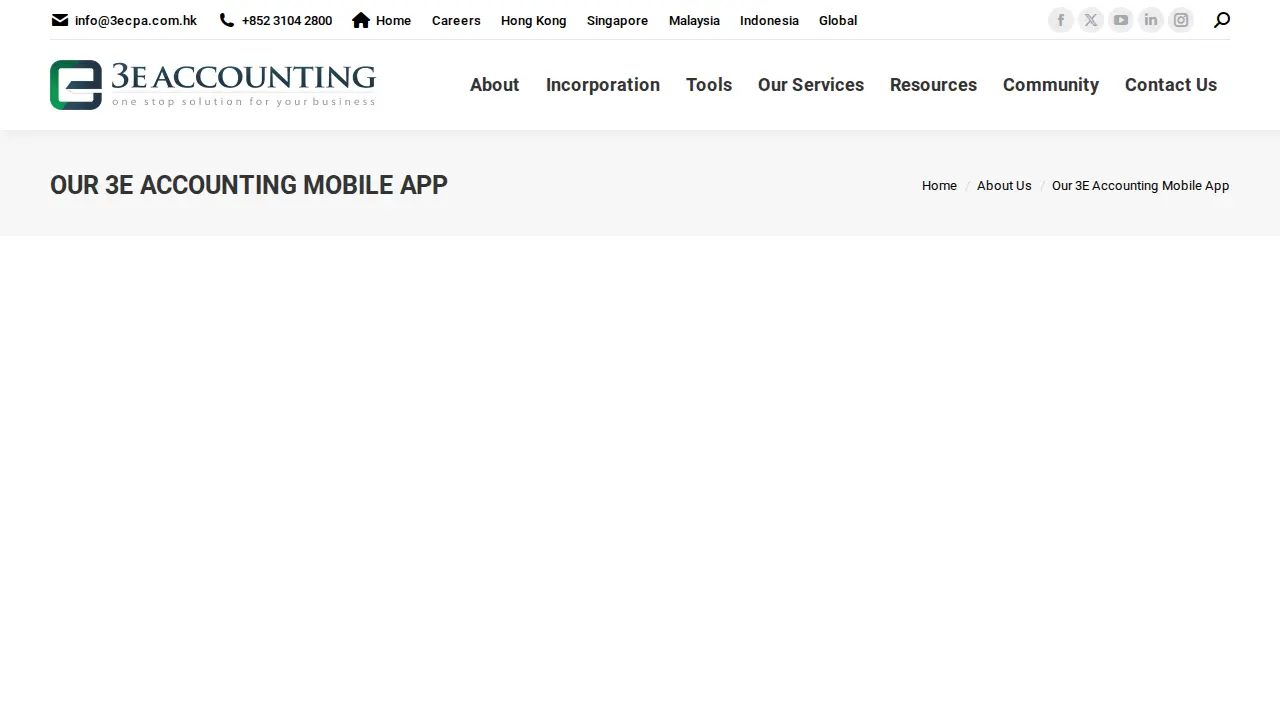 3E Accounting Limited, Hong Kong page