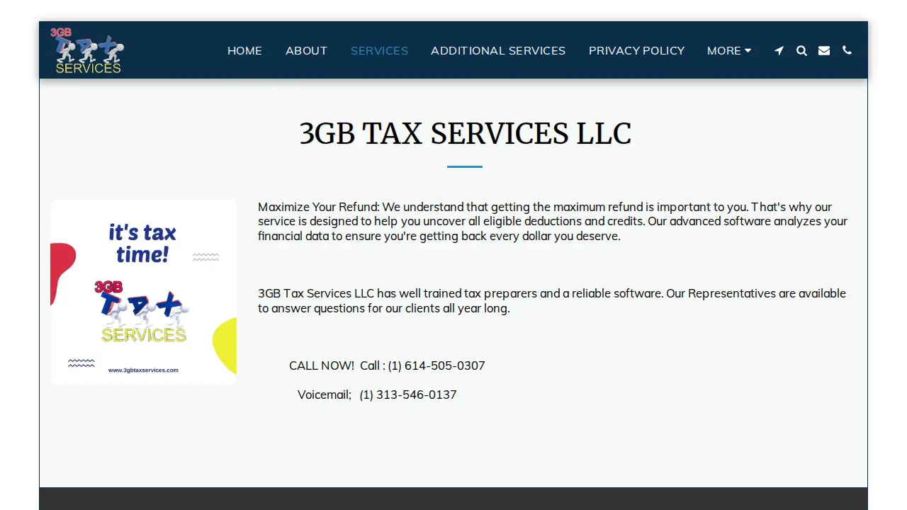 3GB Tax Services page
