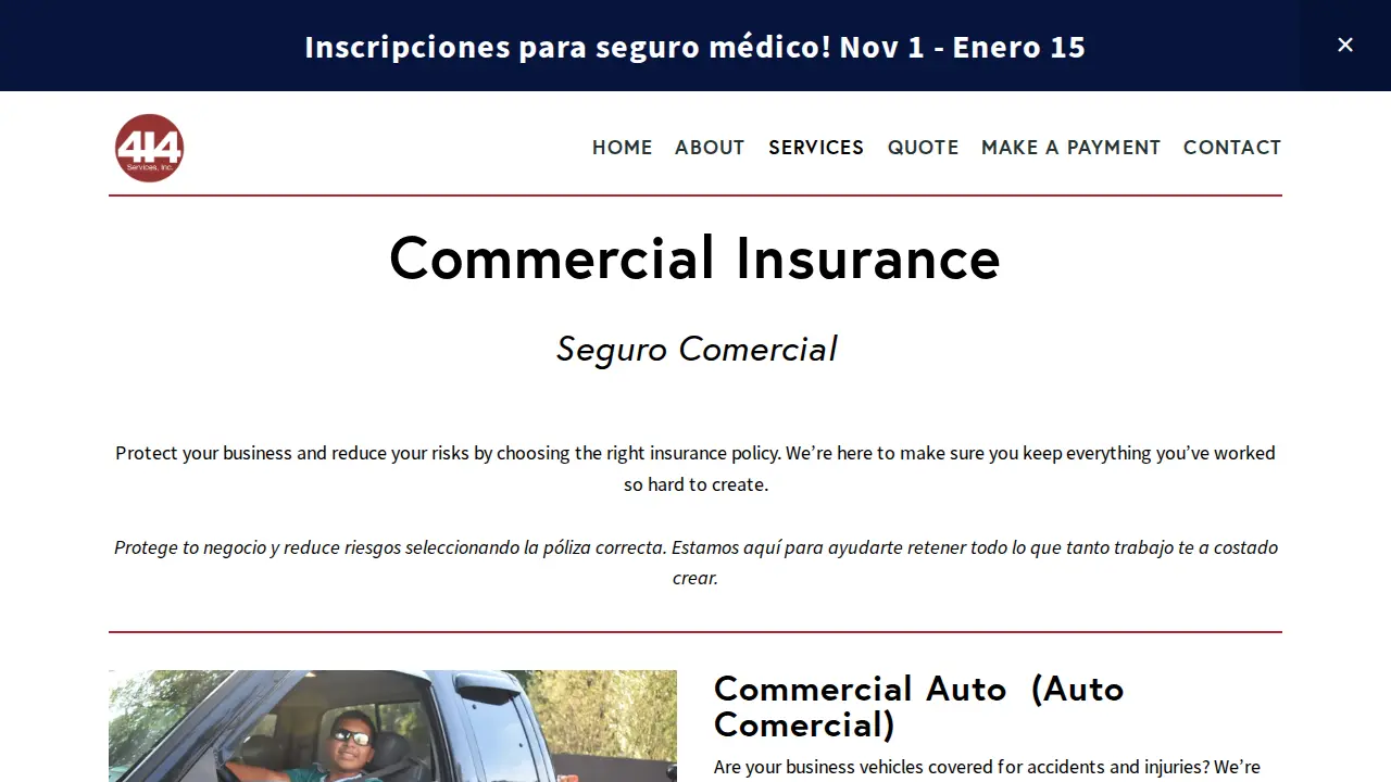 414 Services, Inc. page