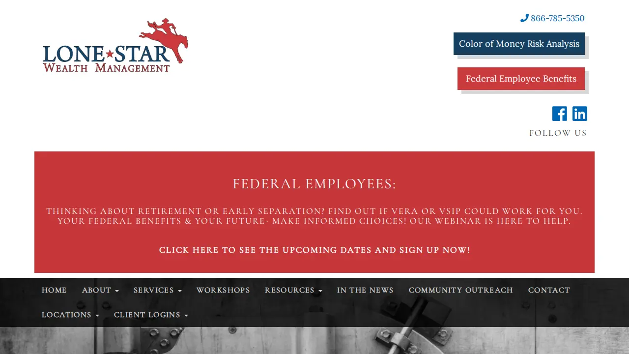 LoneStar Wealth Management page