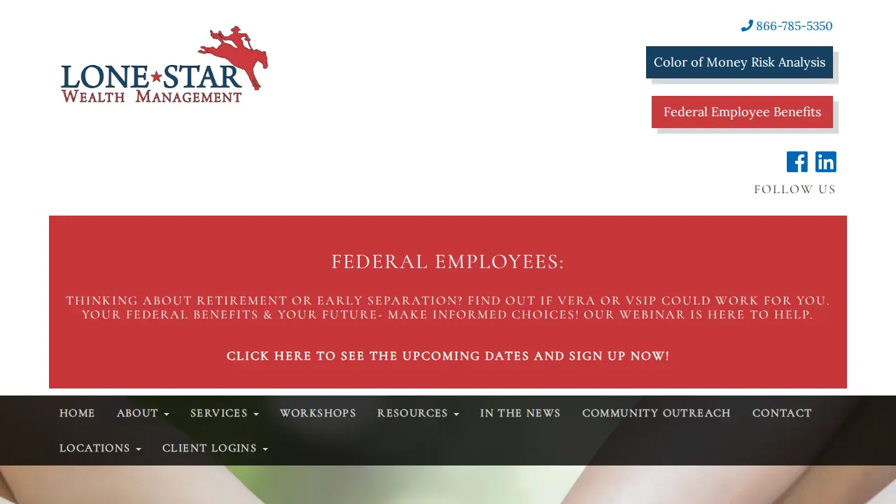 LoneStar Wealth Management page
