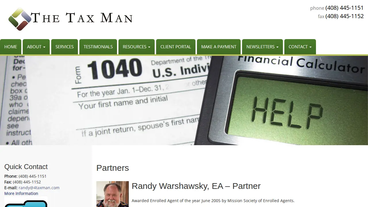 The Tax Man page