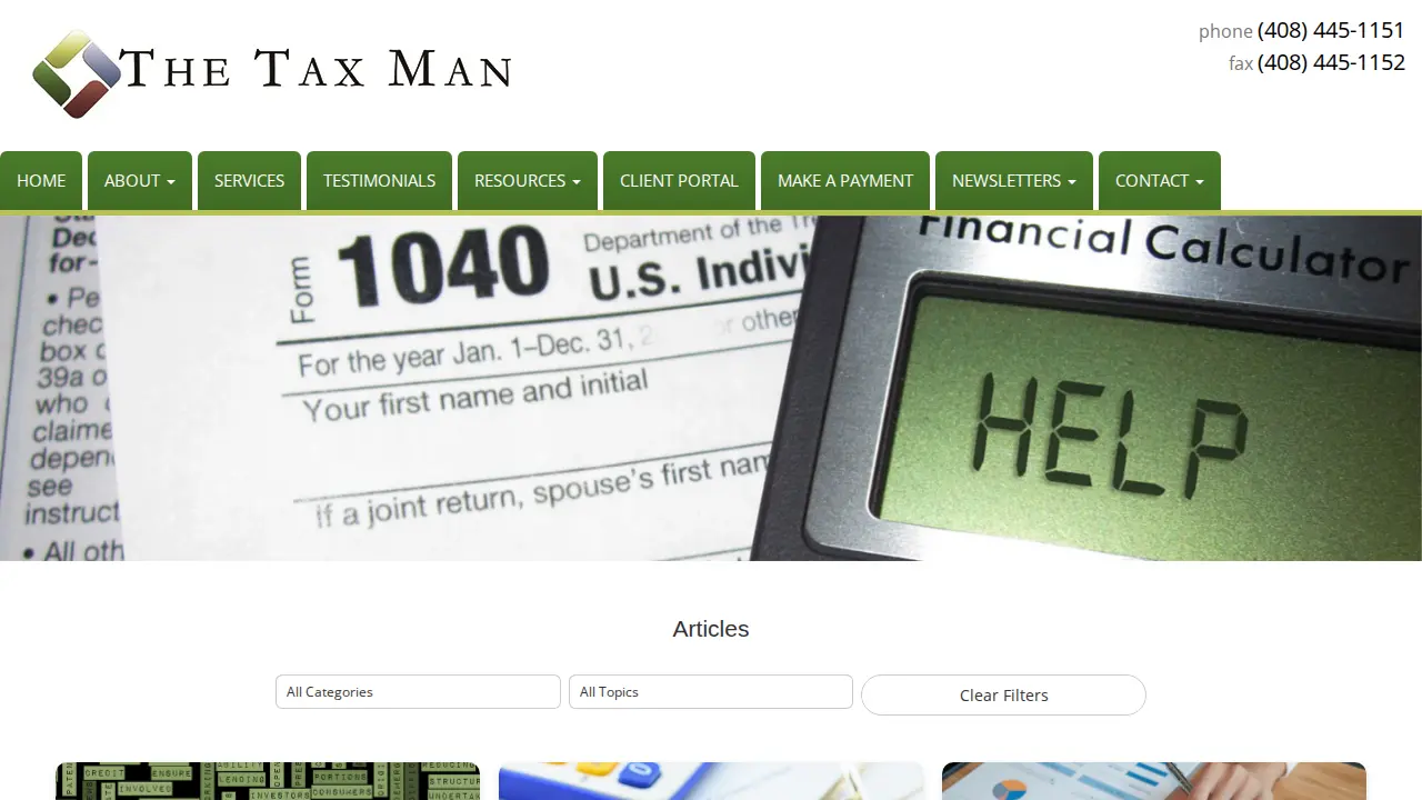 The Tax Man page