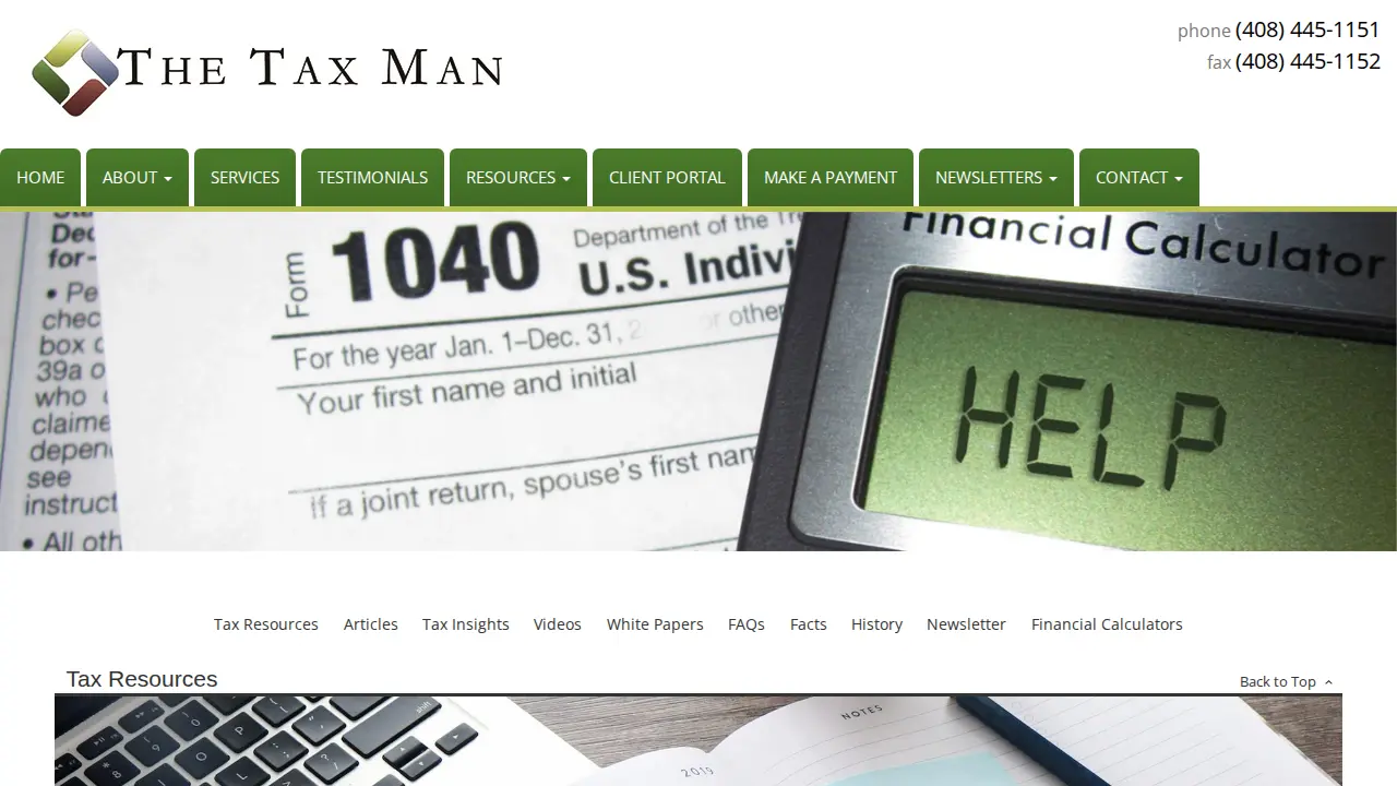 The Tax Man page