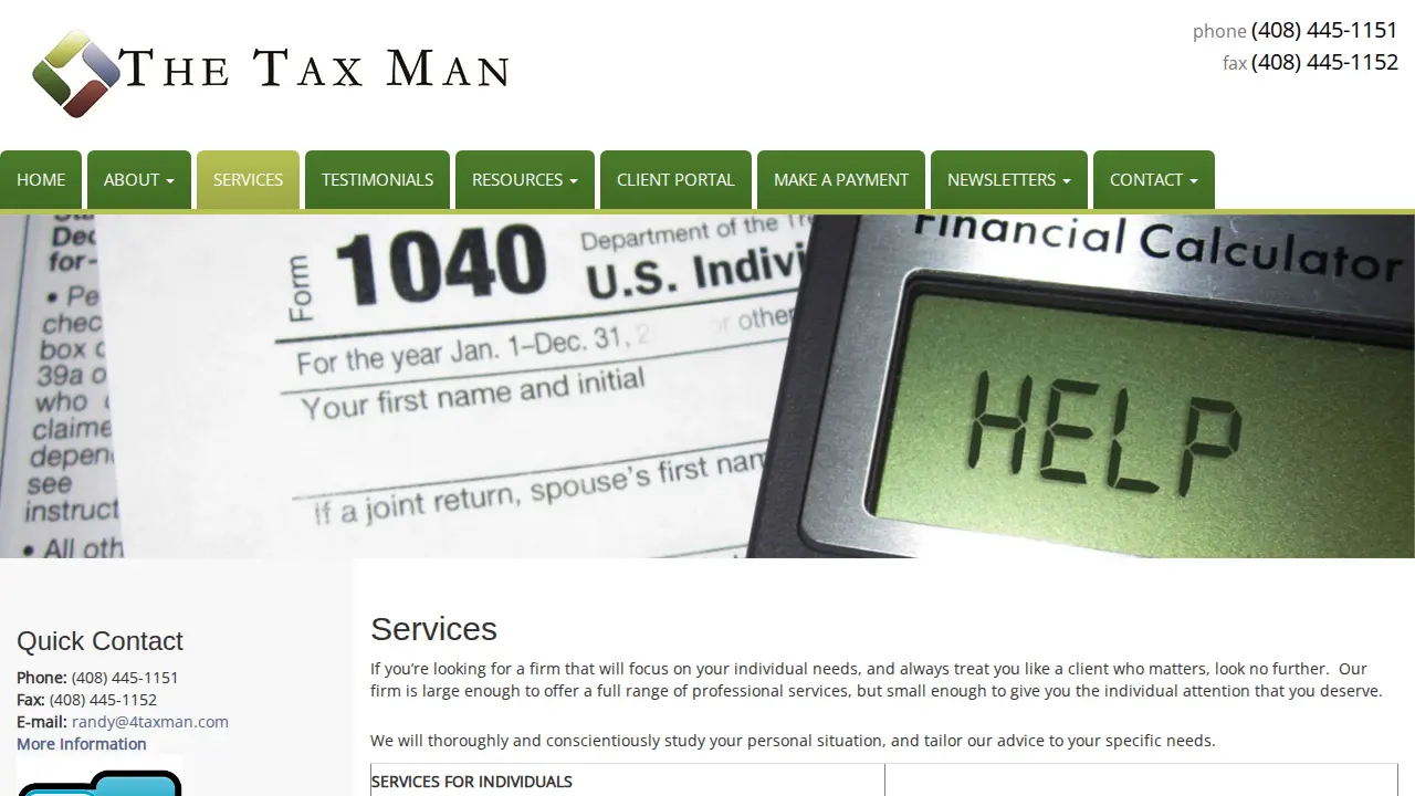 The Tax Man page