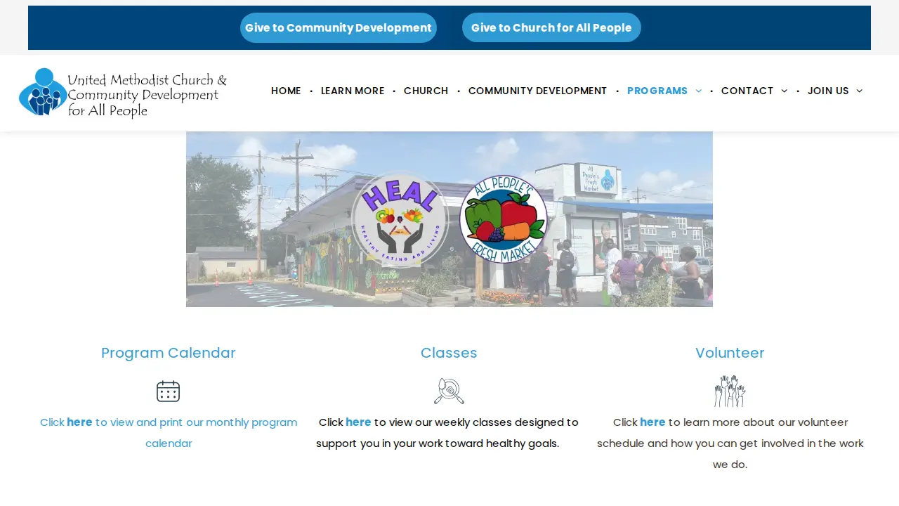 United Methodist Church For All People page