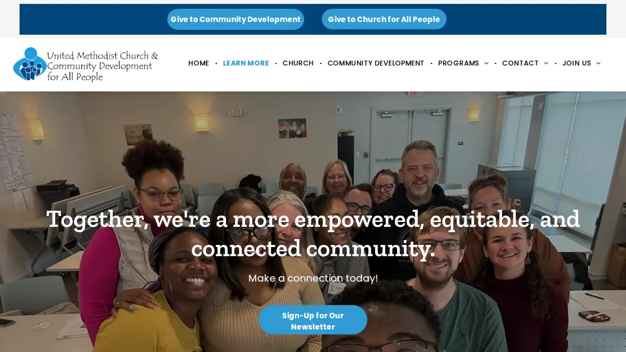 United Methodist Church For All People page