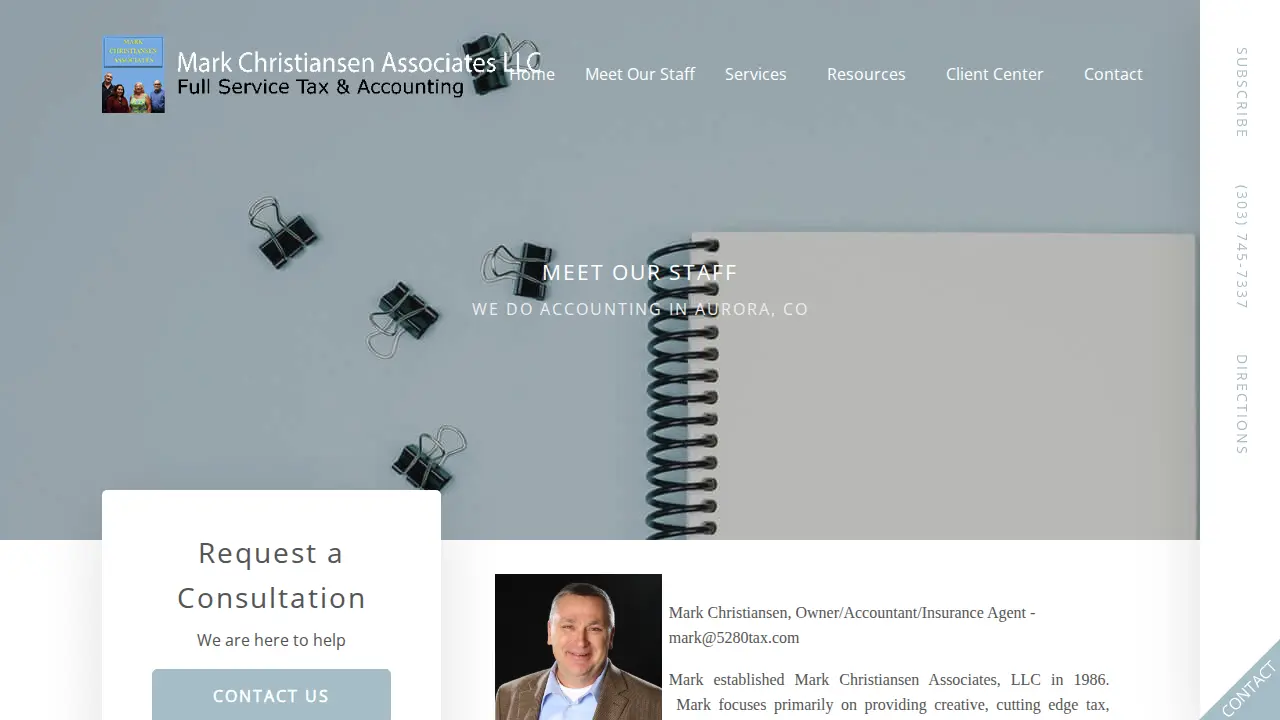 Mark Christiansen Associates page