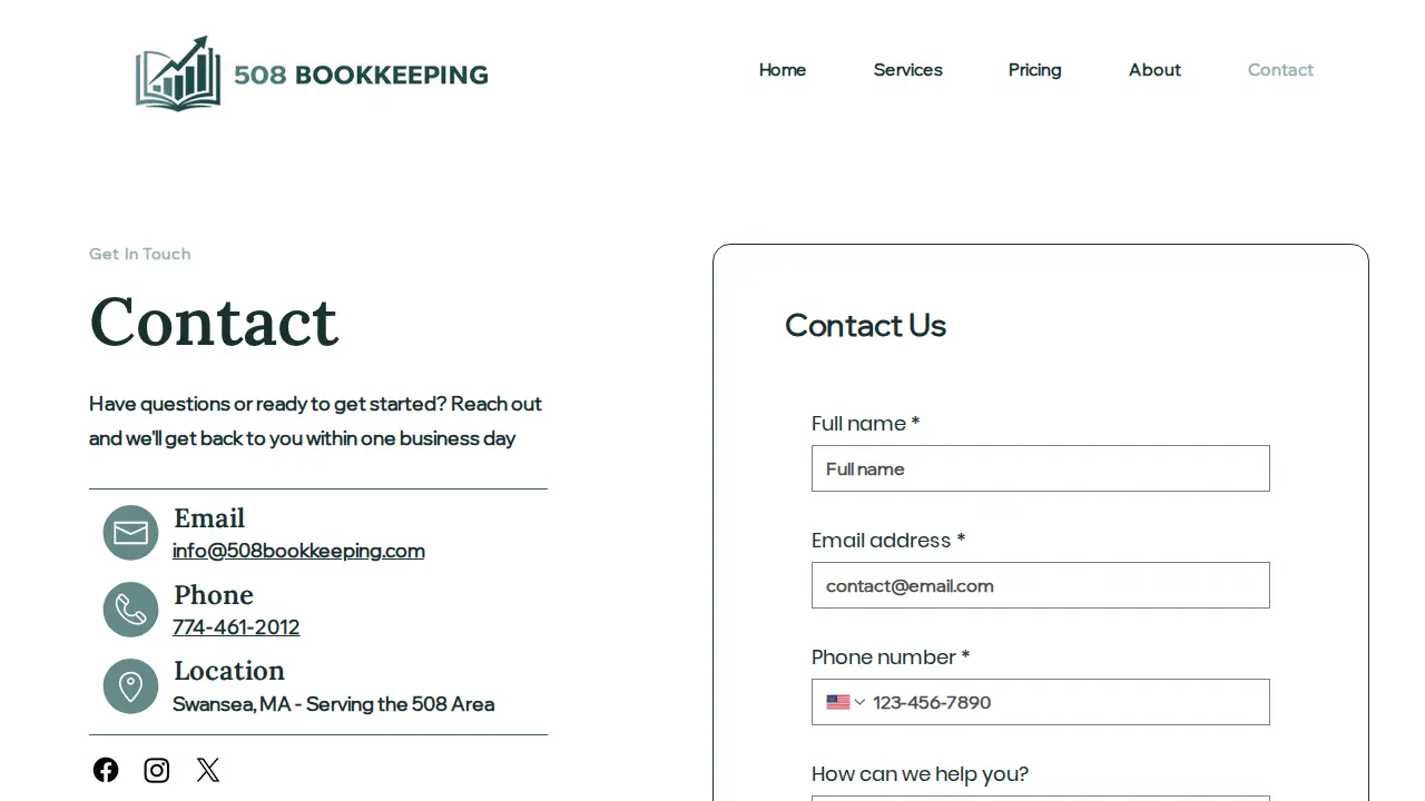 508 Bookkeeping page