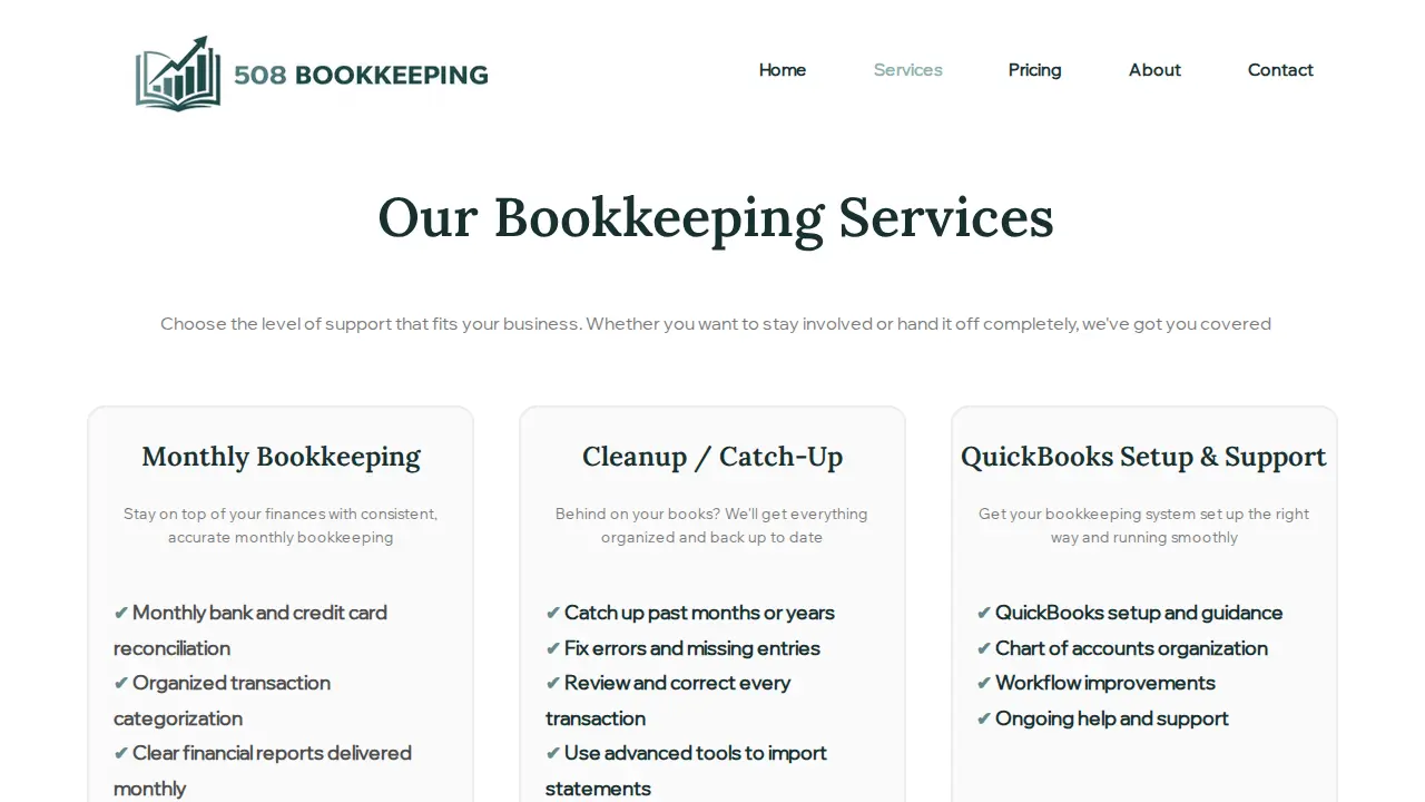 508 Bookkeeping page