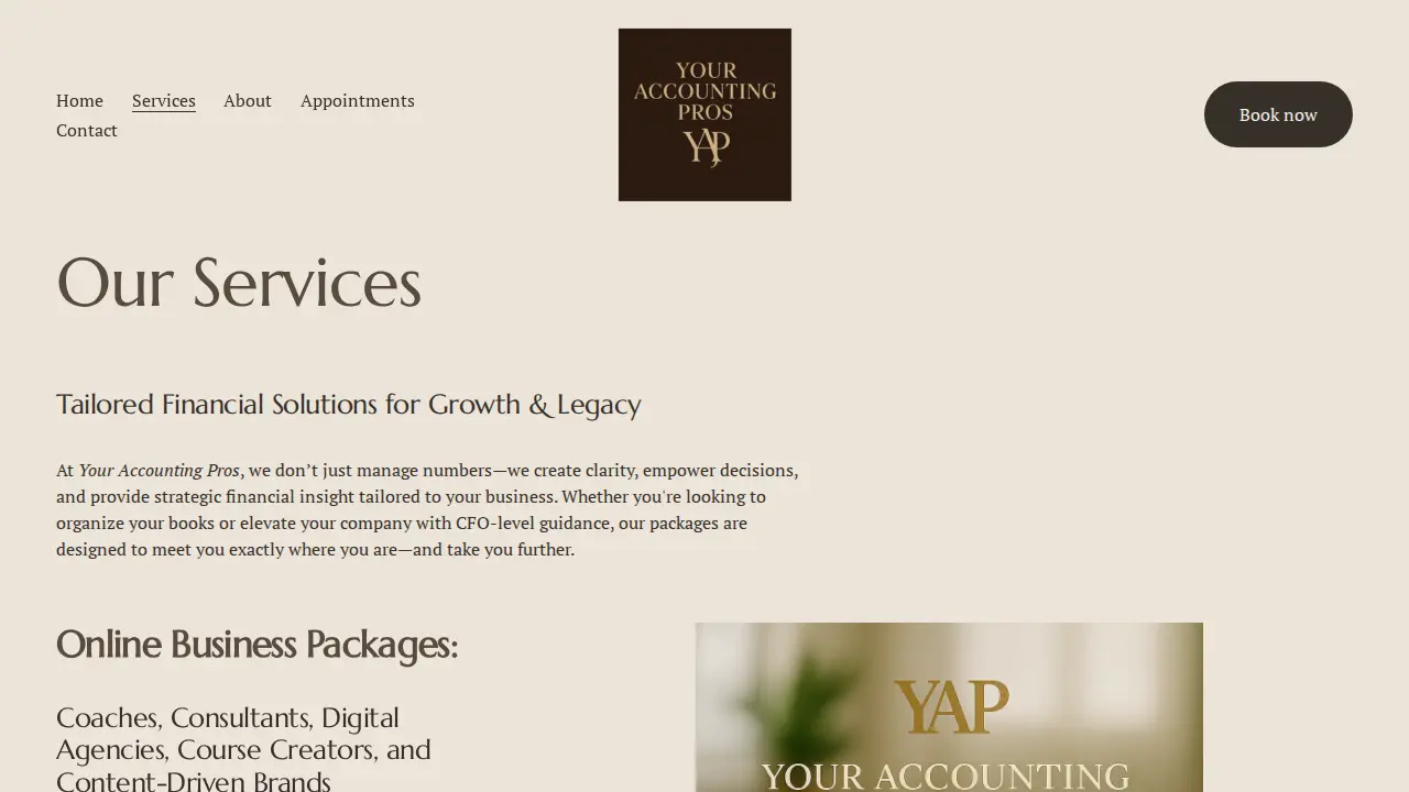 7 Figures Bookkeeping Service page