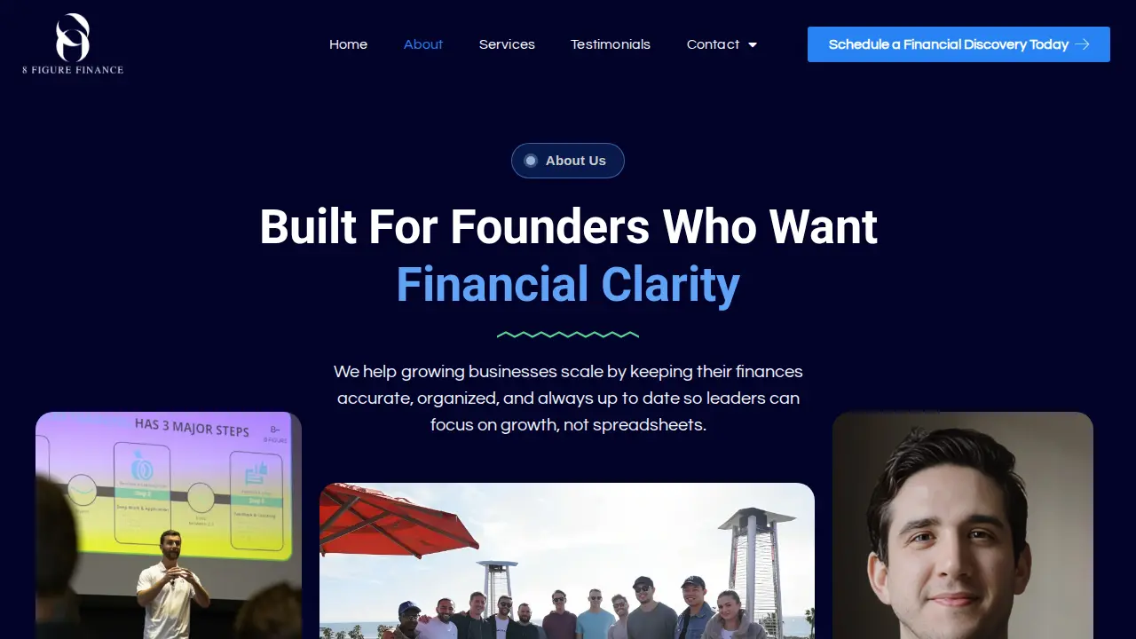 8 Figure Finance page