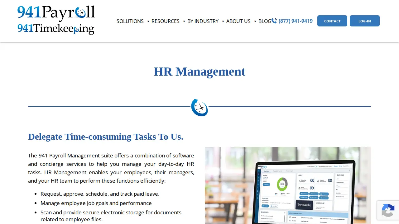 941 Payroll and Timekeeping page