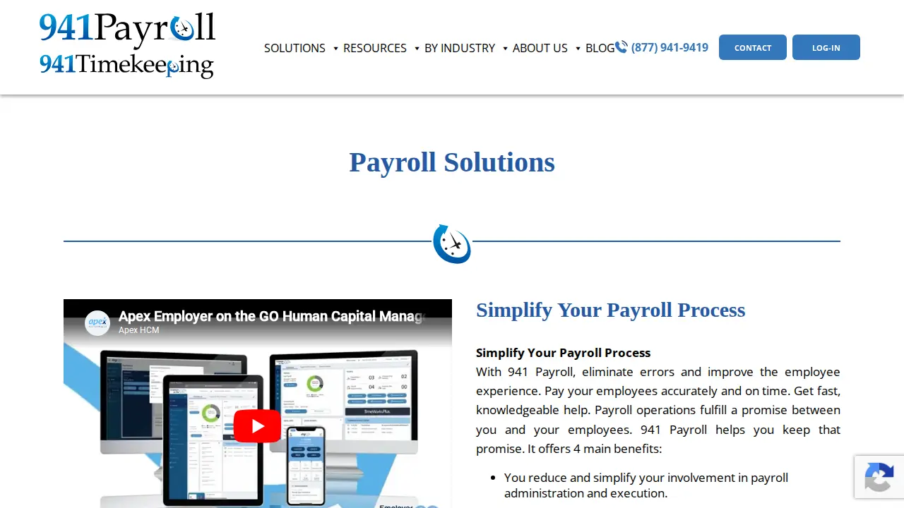 941 Payroll and Timekeeping page
