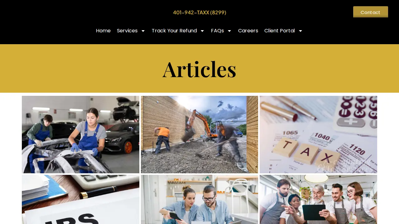 A-Counting and Tax Services page