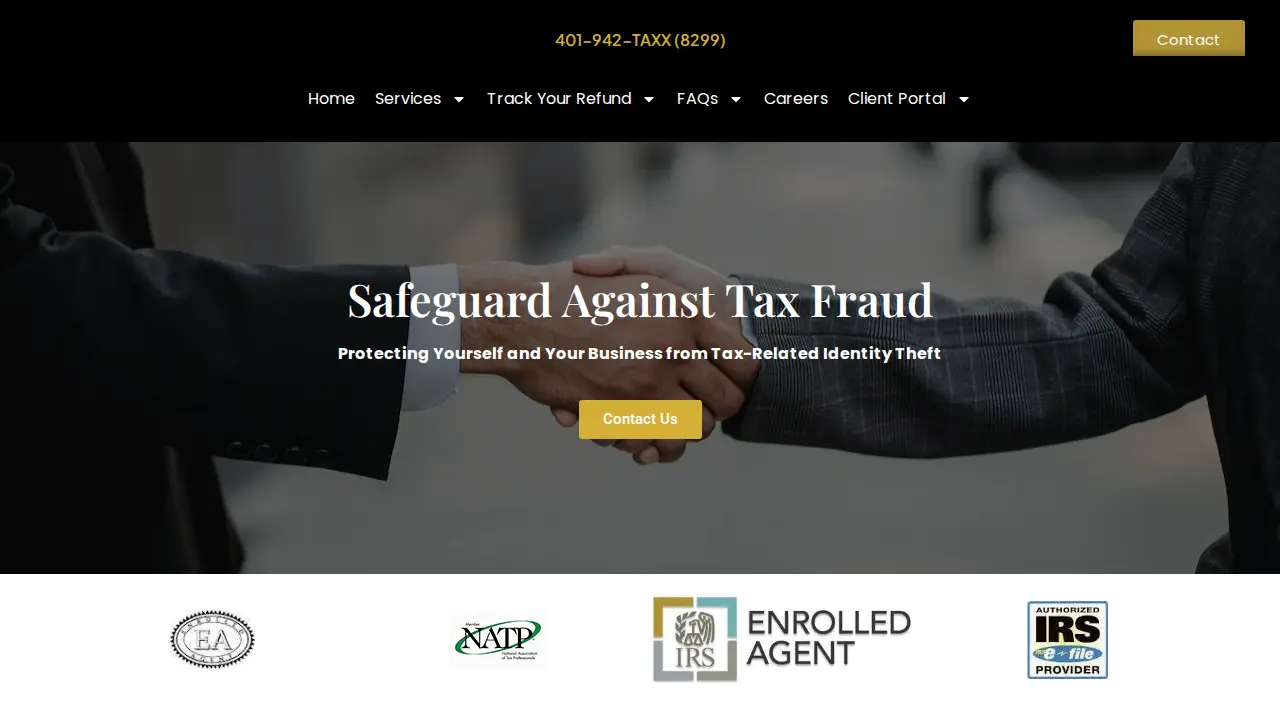 A-Counting and Tax Services page