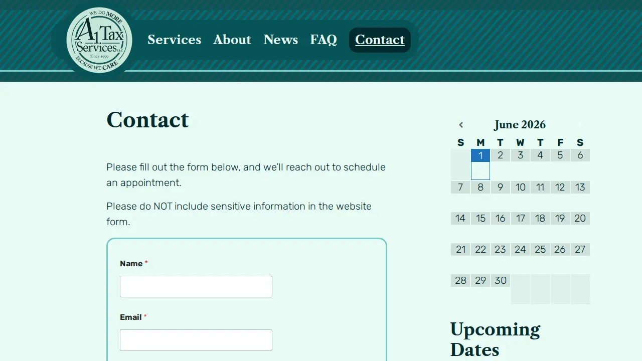 A1 Tax Services LLC page